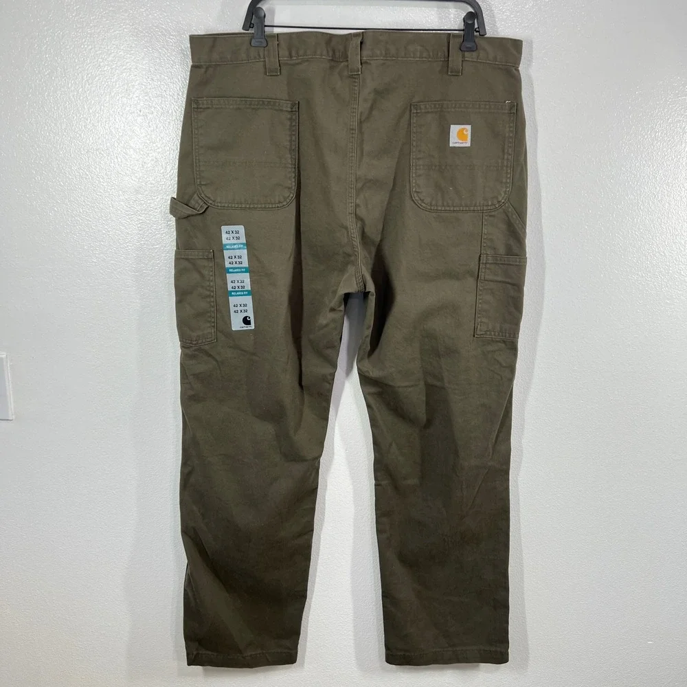 Carhartt B324 DFE Work Pants 42x32‎ Relaxed Fit Utility Tool Pocket Olive Green